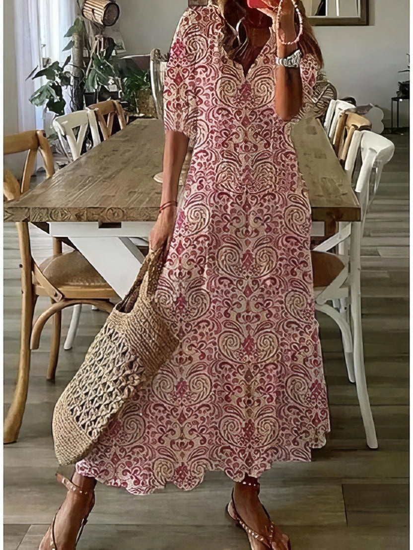 Isolene™ Tiered Boho Maxi Dress