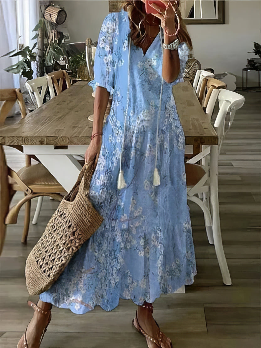 Isolene™ Tiered Boho Maxi Dress