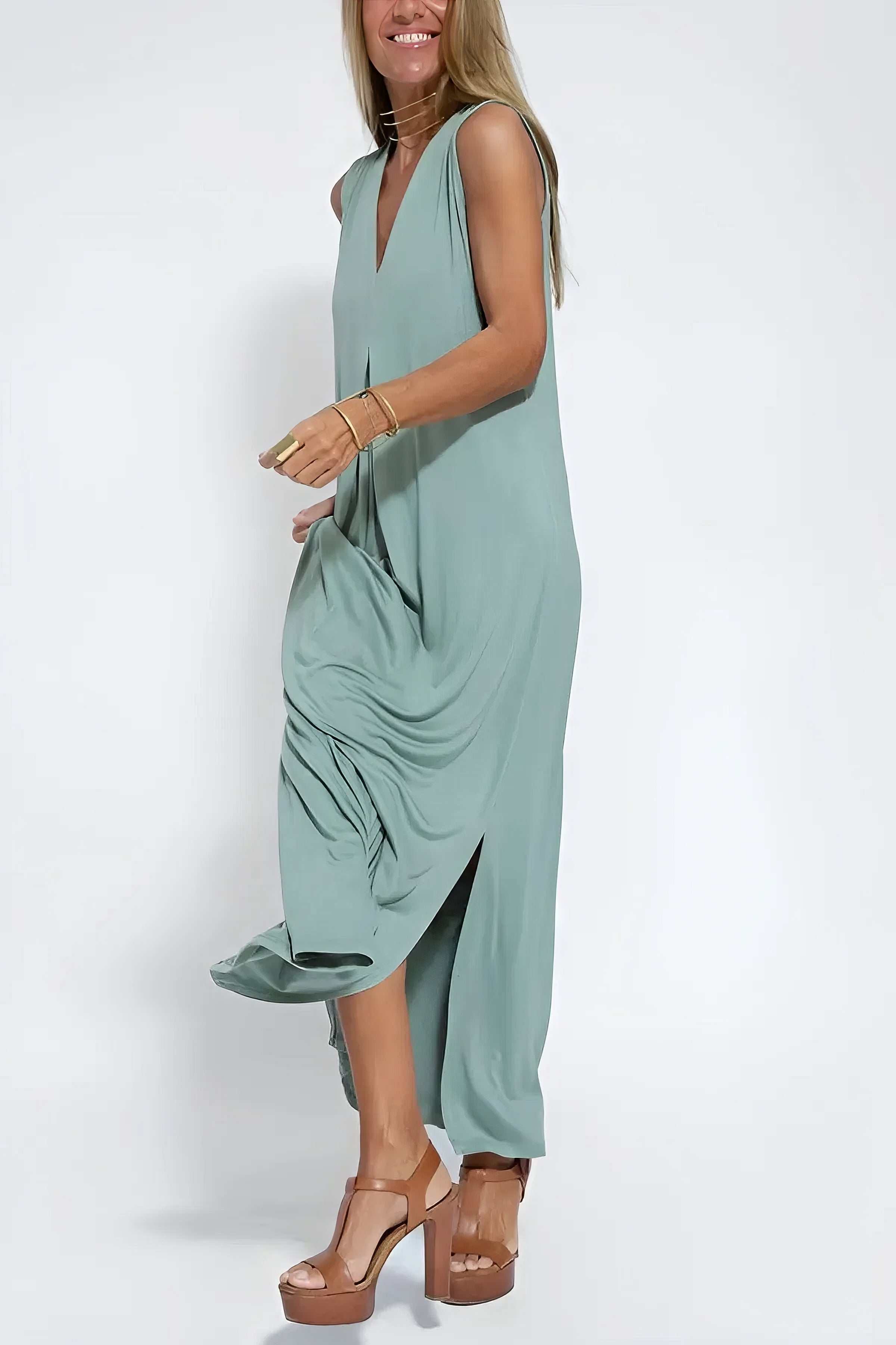 Lunessa™ Sleeveless Drape Dress