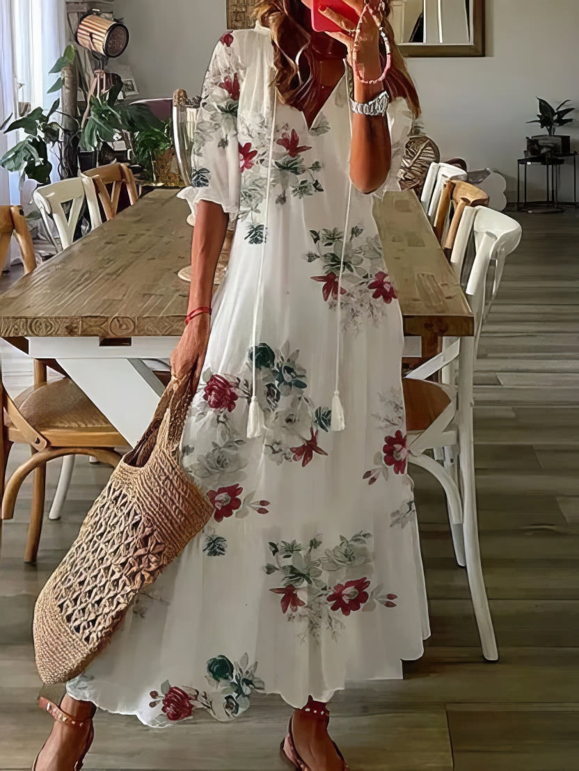 Isolene™ Tiered Boho Maxi Dress