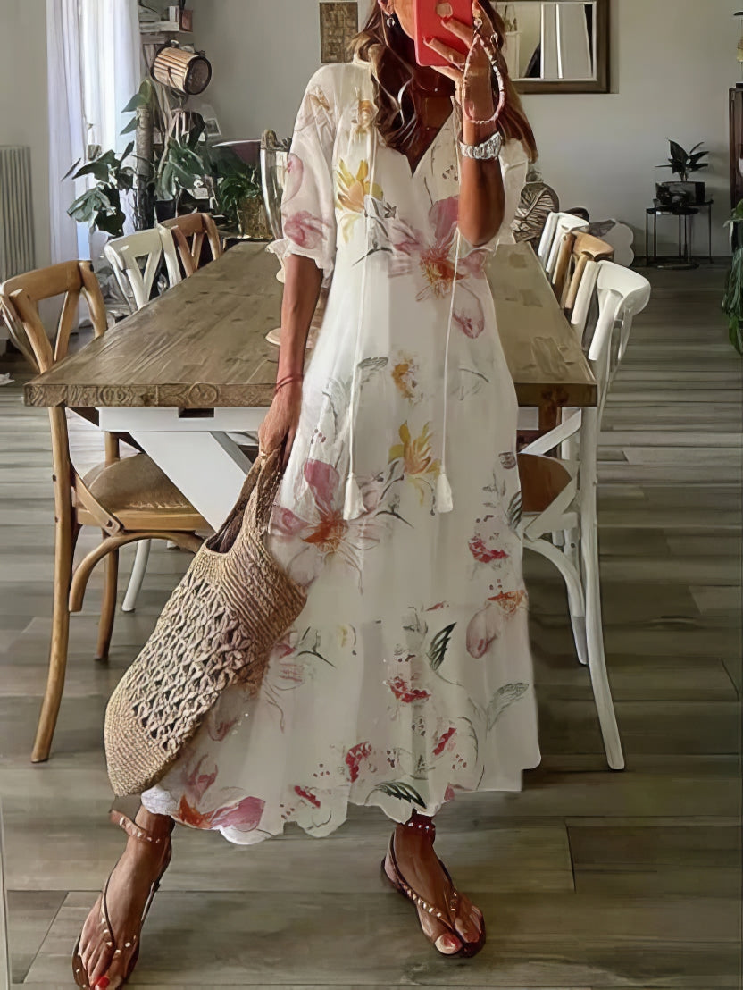 Isolene™ Tiered Boho Maxi Dress