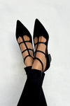 Aurora | Elegant Pointed Lace-up Ballet Flats For a Refined Look