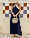 Harperleigh™ Two-Tone Halter Dress