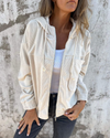 Nikki |  Corduroy Hooded Zip-up Jacket