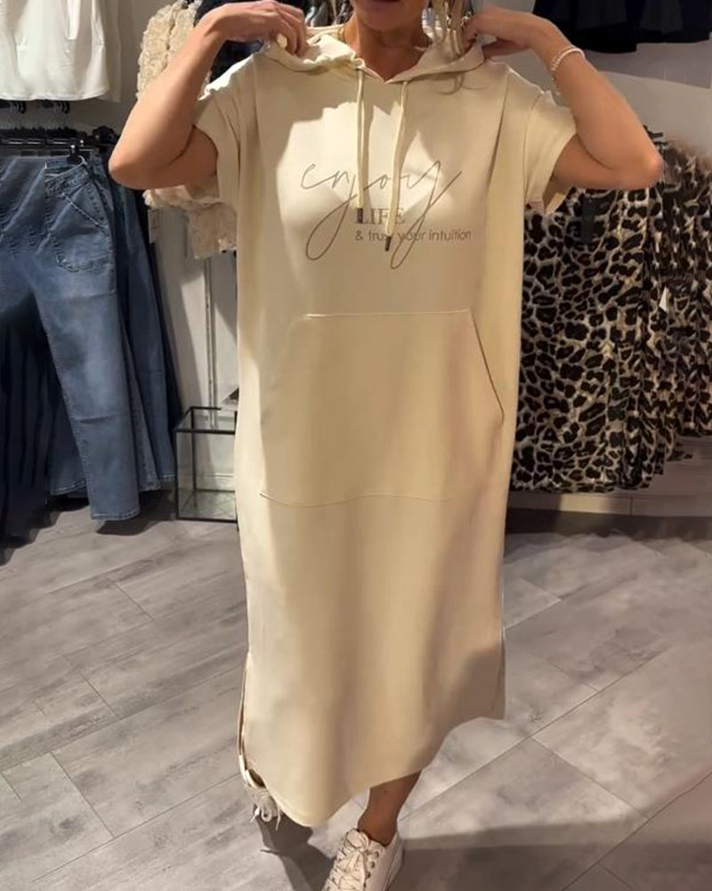 Tannika™ Hooded Midi Sweatdress