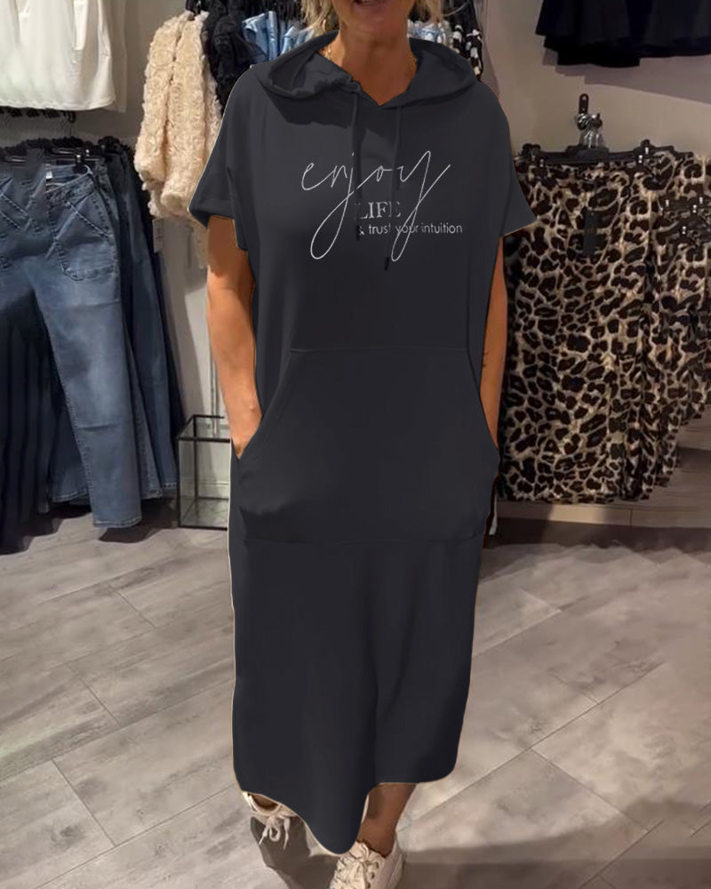 Tannika™ Hooded Midi Sweatdress