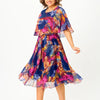 Lunara™ Midnight Bloom Midi Dress