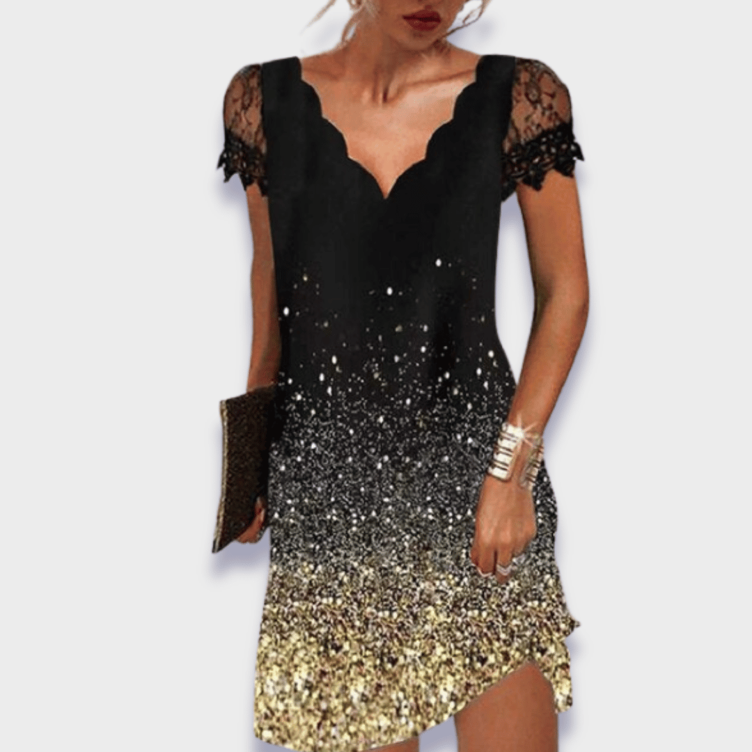Lunoria™ Lace Accent Mini Dress
