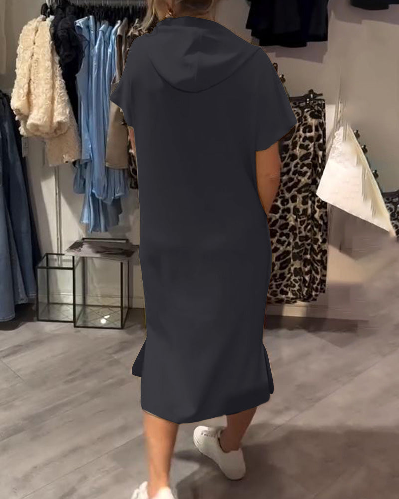 Tannika™ Hooded Midi Sweatdress
