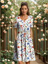 Floravine™ Button Front Summer Dress