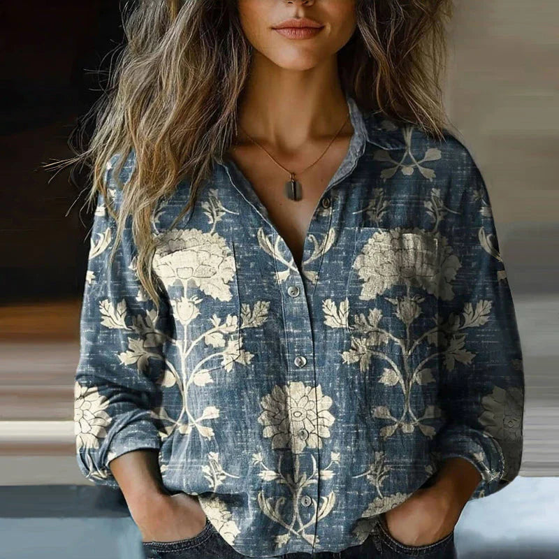 Maisie™ Vintage Button Blouse