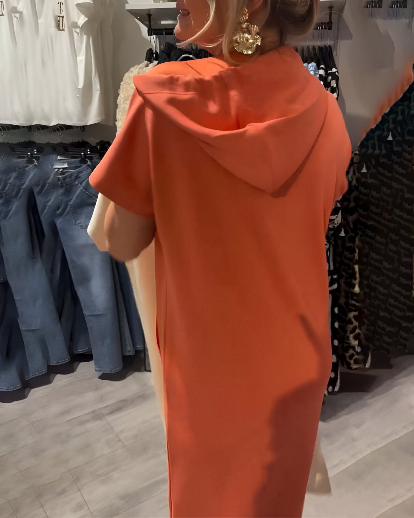Tannika™ Hooded Midi Sweatdress