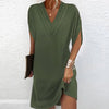 Mirella™ Draped V-Neck Dress
