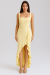 Natalie | Ruffled Satin Corset Dress