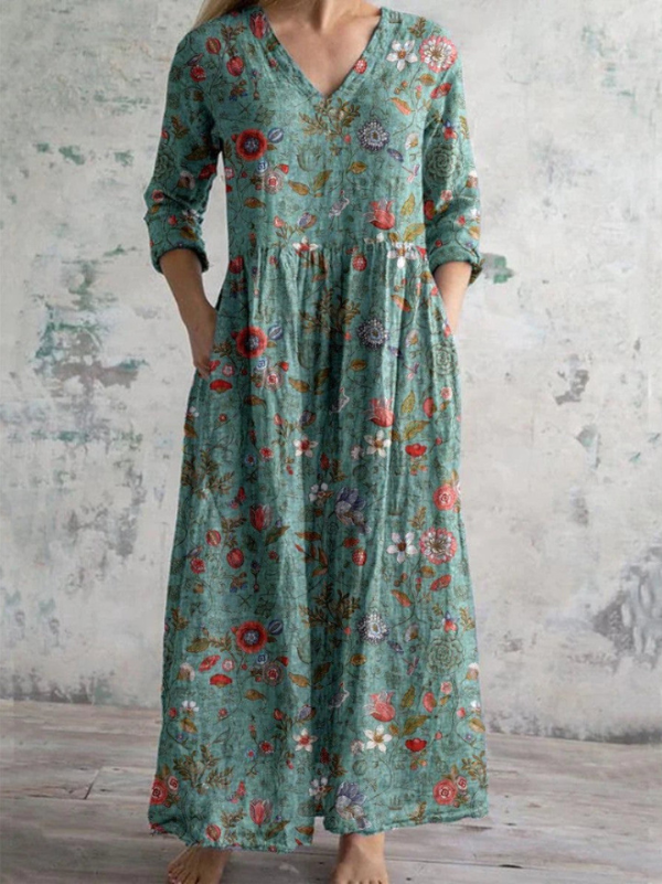 Megan | Maxi Dress With Vintage Floral Print