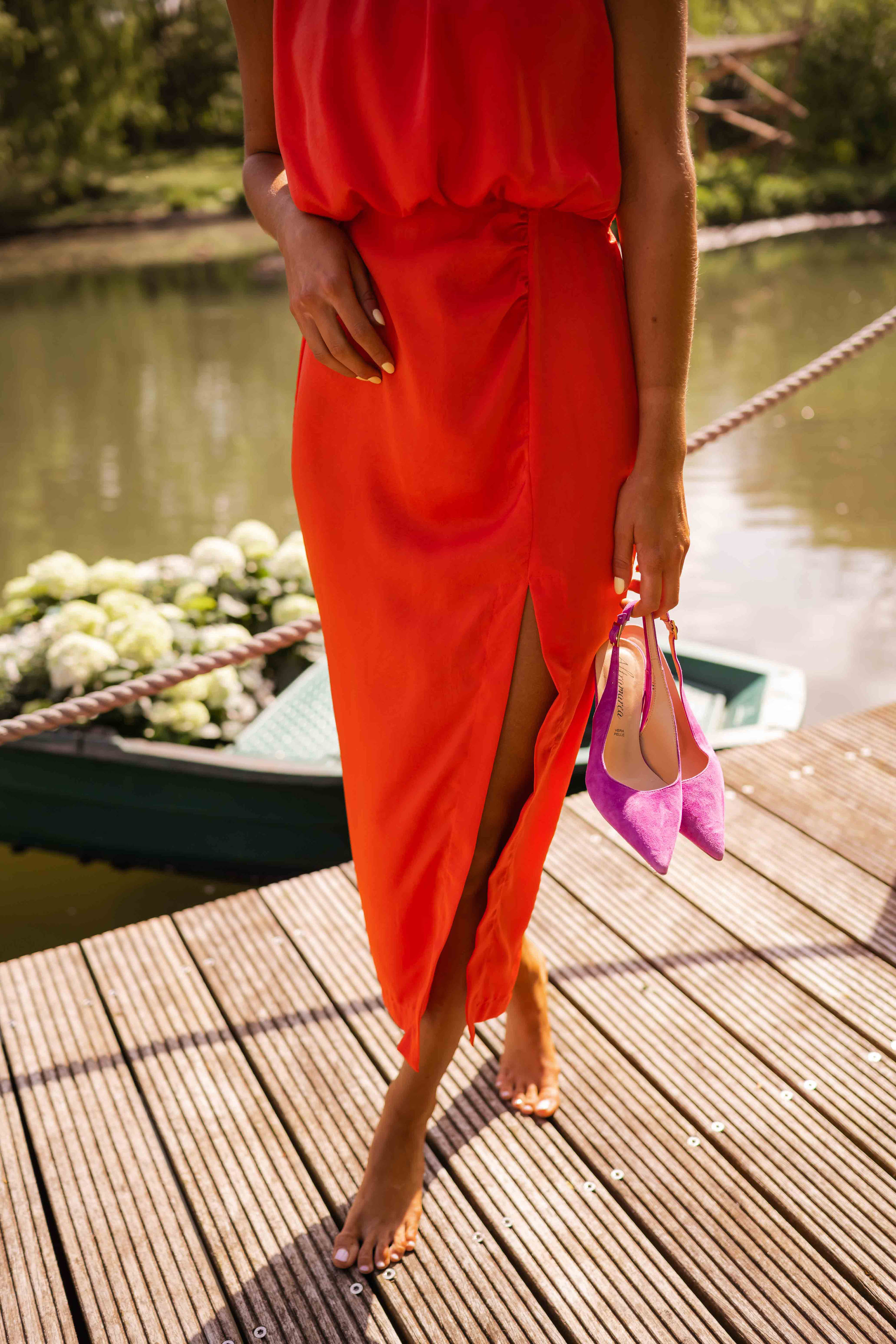 Scarlet™ Side-Slit Midi Dress