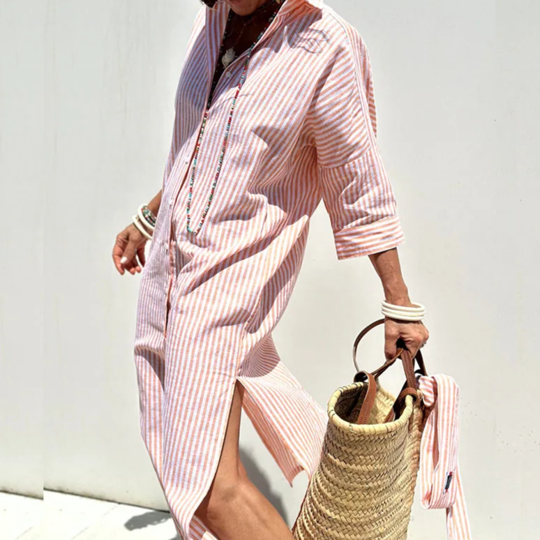 Faye™ Striped Shirt Dress