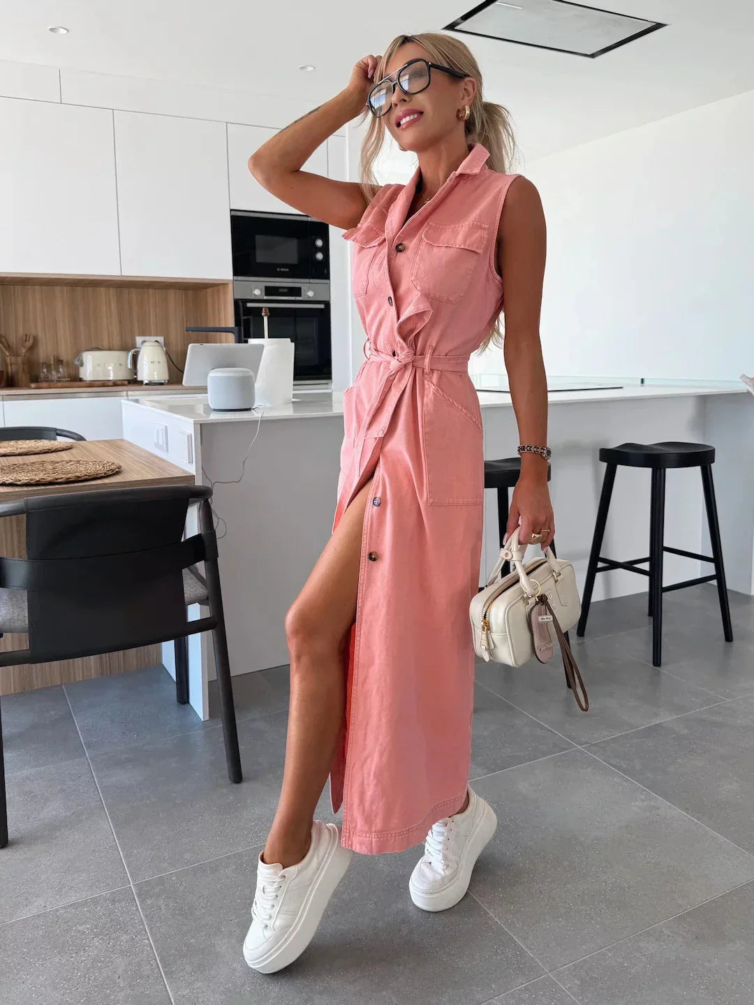 Danvera™ Button-Up Midi Dress