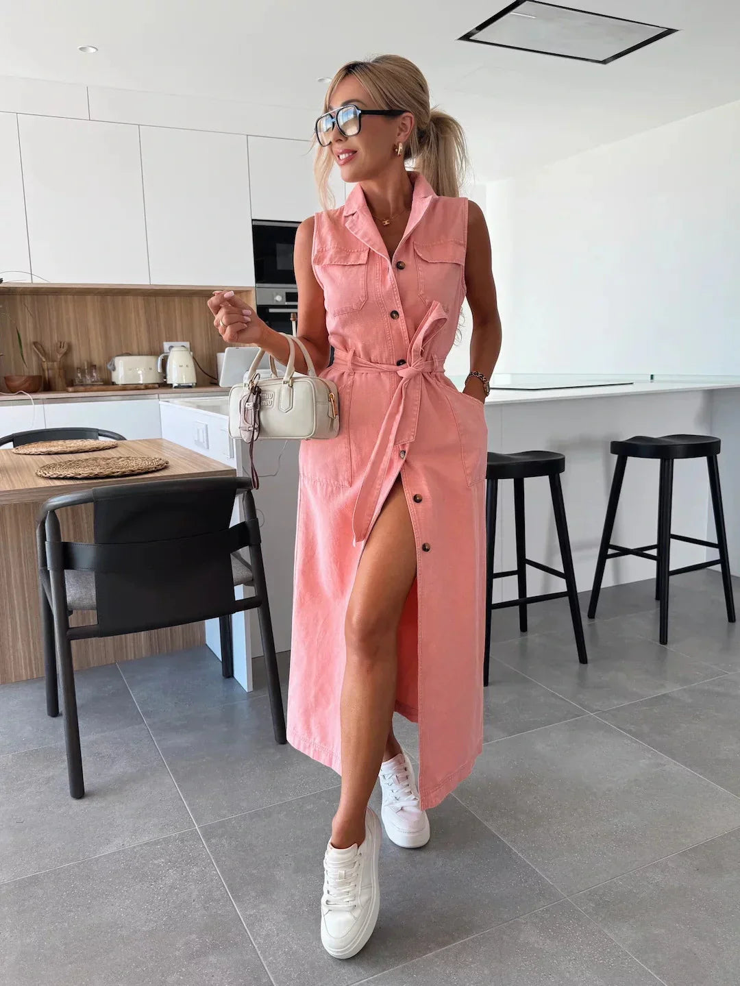 Danvera™ Button-Up Midi Dress