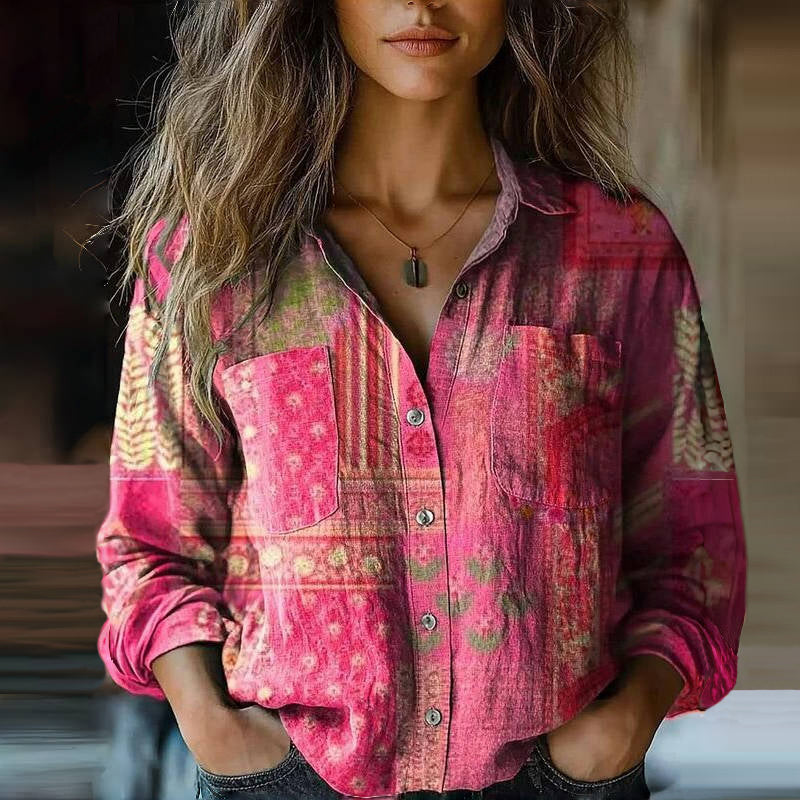 Maisie™ Vintage Button Blouse