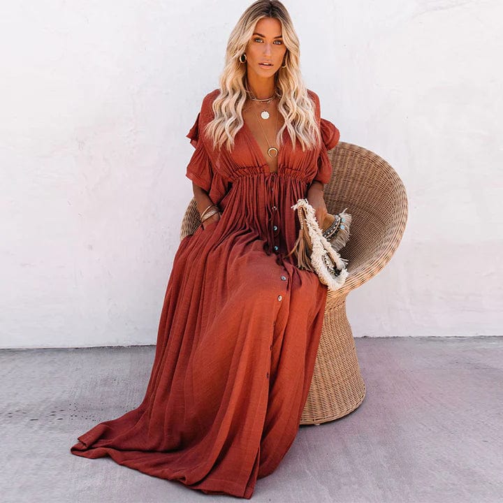 Terracorra™ Buttoned Maxi Gown